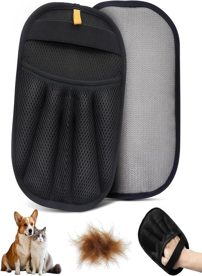 JICOOT Pet Hair Removal Glove for Cats & Dogs - 2025 Upgraded Five-Finger Electrostatic Grooming Gloves, Reusable Pet Hair Remover Tool for Sofa, Carpet, Couch, Clothing, Laundry & Car Seat - Image 1
